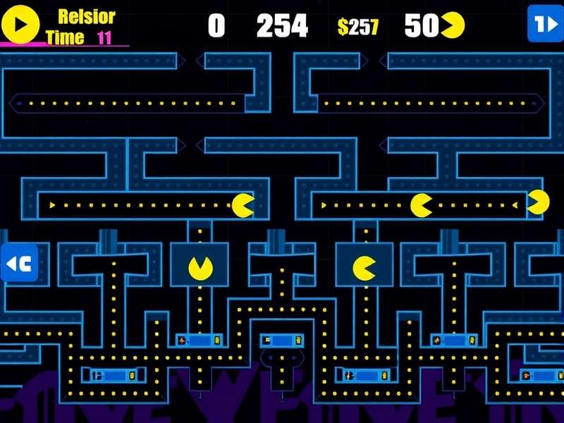 Classic PAC-MAN arcade machine with yellow Pac-Man character