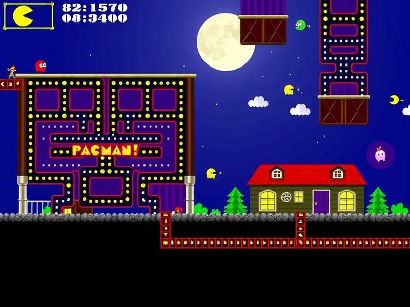 Classic PAC-MAN arcade cabinet with full screen display