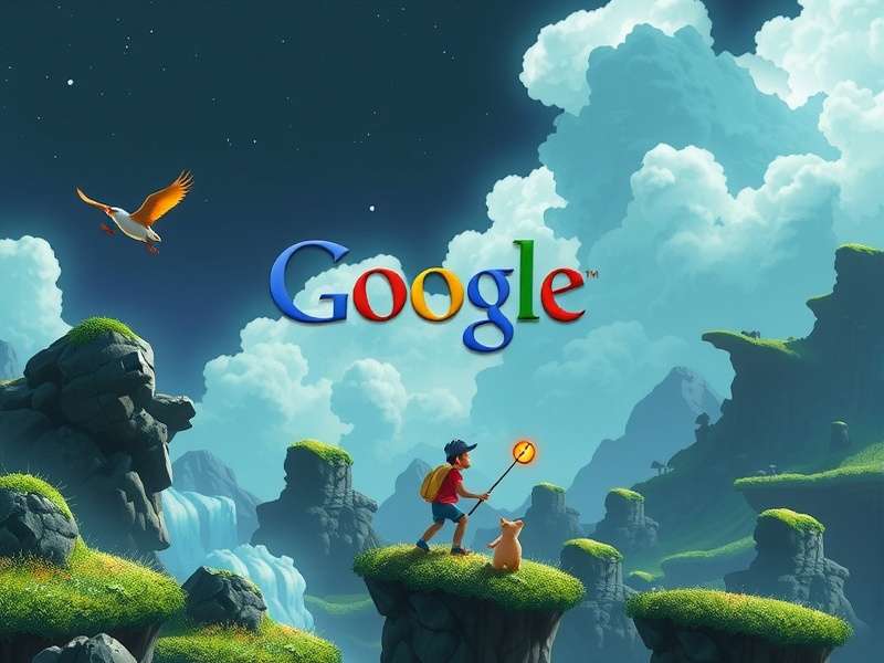 The iconic Google Doodle featuring PAC MAN gameplay in the Google logo