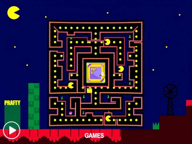 Detailed diagram of the classic PAC-MAN maze showing ghost zones and optimal paths