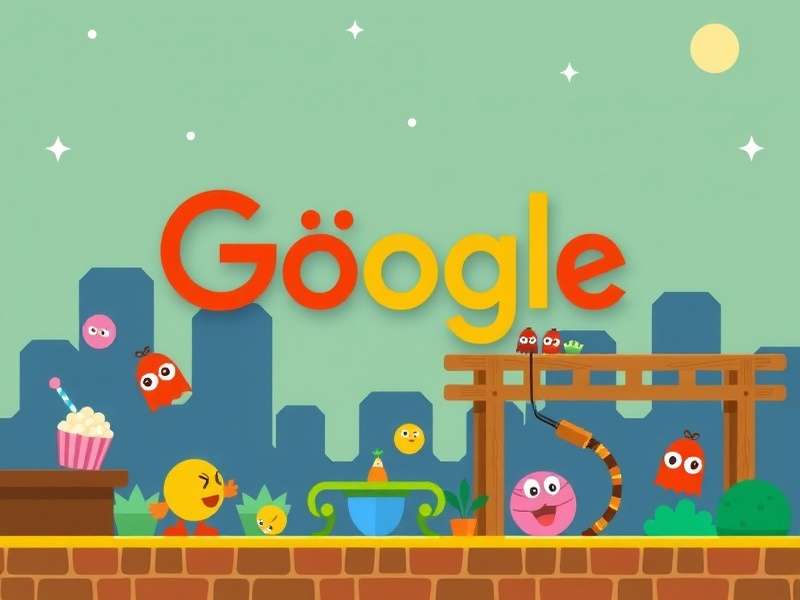 Screenshot of the PAC MAN Google Doodle game from 2010