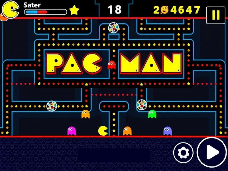 PAC-MAN maze strategy map showing optimal power pellet locations and ghost patterns