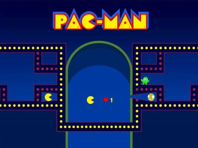 Classic PAC-MAN arcade cabinet in an American diner