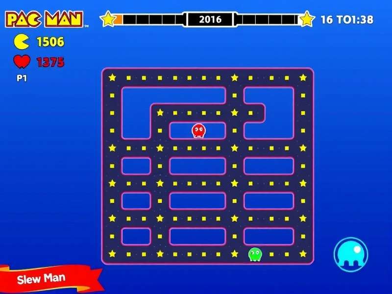 Ms. Pac-Man navigating maze with ghosts in pursuit