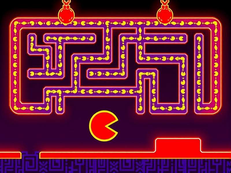 Pacman Jeu arcade cabinet in a classic American arcade