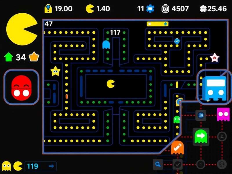 The iconic Google Pac-Man Doodle homepage from 2010