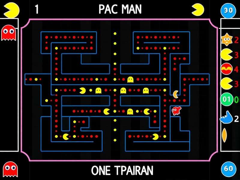 Screenshot of the Google Doodle Pacman game on the search engine homepage