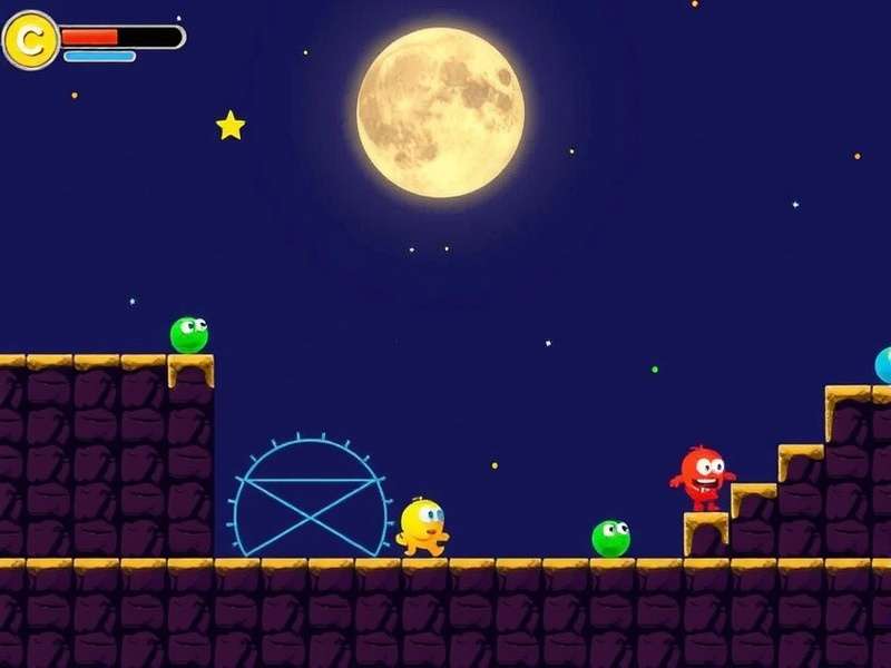 Classic Pacman arcade cabinet in a neon-lit arcade setting