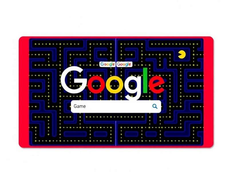 Screenshot of the original 2010 Google Doodle Pac-Man game on the Google homepage
