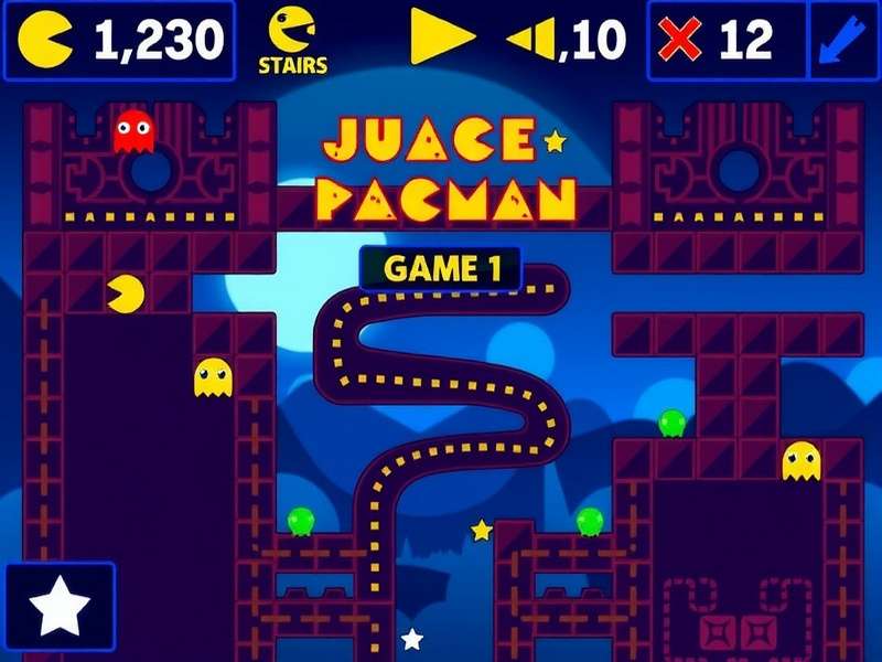 Classic PAC-MAN arcade cabinet in an American arcade setting