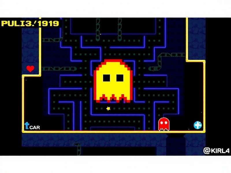 PAC-MAN Ghosts Blinky Pinky Inky Clyde in the maze showing movement patterns