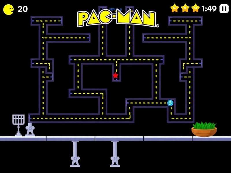 Modern Pac Man Gratuit gameplay interface showing score and power pellets
