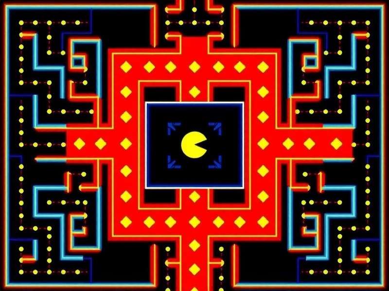 Pac-Man maze illustration showing the classic labyrinth design