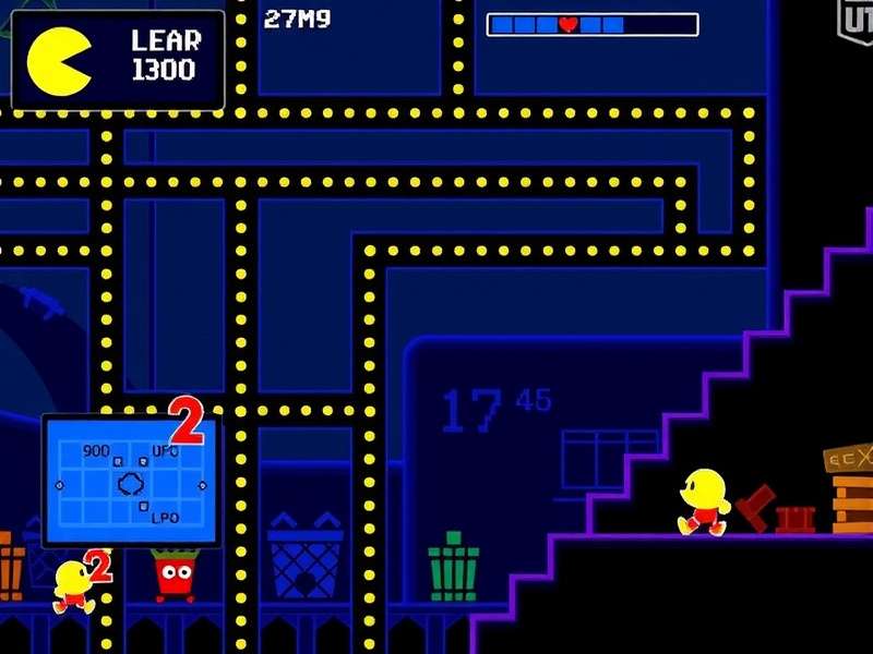 Infographic showing movement patterns of the four Pac-Man ghosts: Blinky, Pinky, Inky, and Clyde