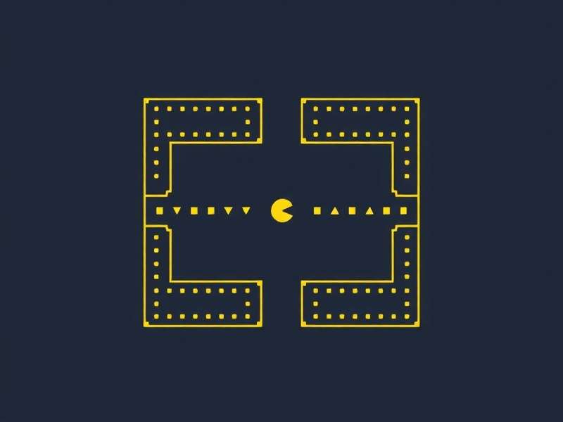 The original 2010 Pacman Google Doodle homepage screenshot