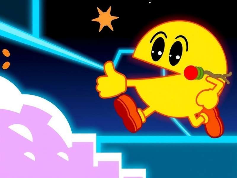 PAC MAN character chasing pellets in a classic maze – Pacman Online Gratis