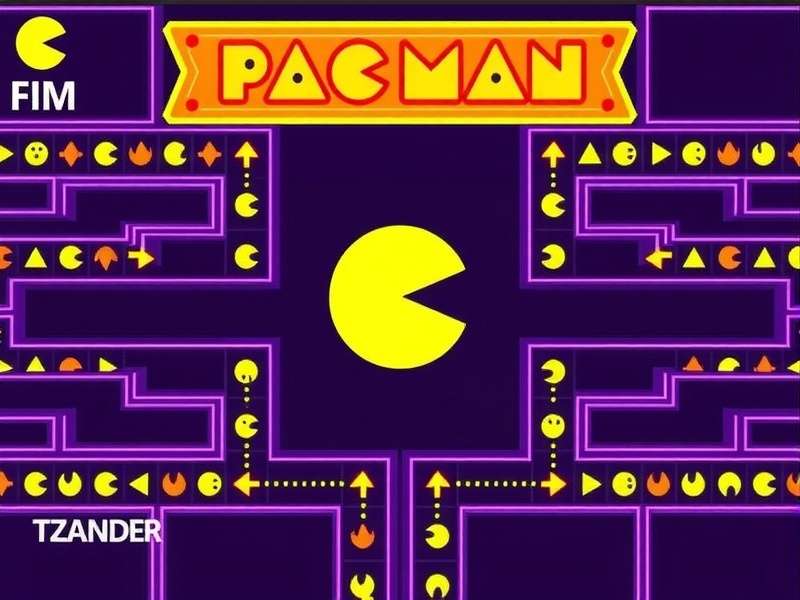 Pacman Juego Gratis – Classic PAC MAN arcade maze with ghosts and power pellets