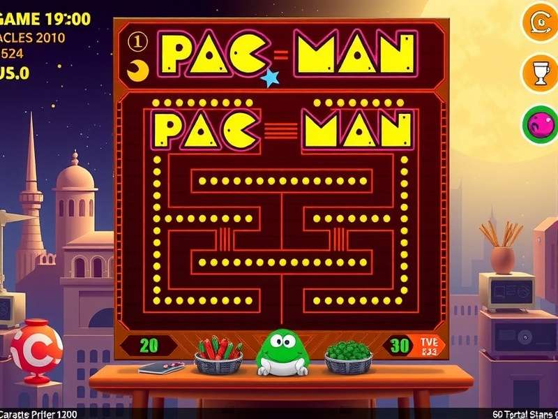 Big Pac Man community hub with PAC MAN and ghosts in a neon maze