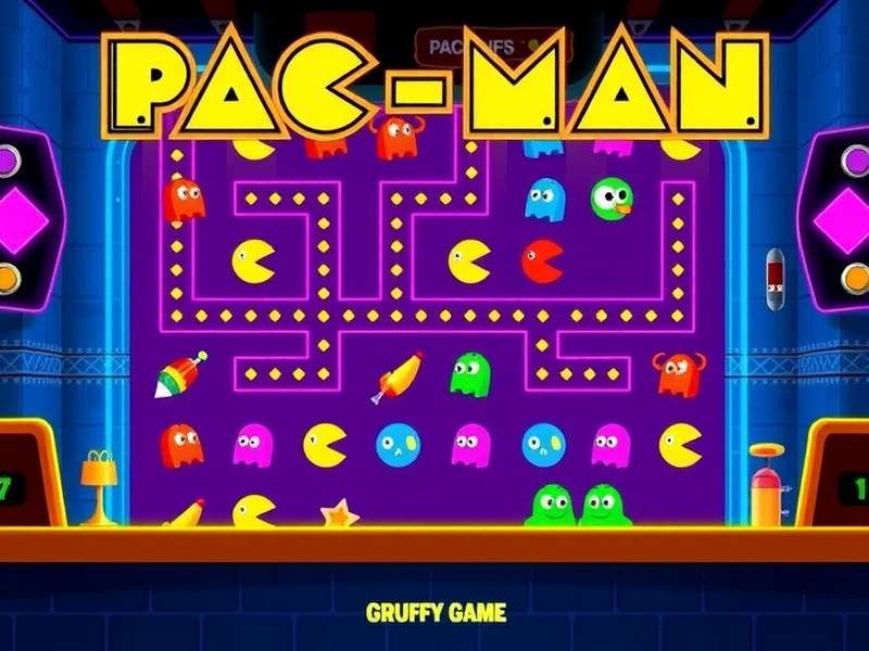 Pacman Video Game classic arcade gameplay with Pac-Man chasing dots and ghosts