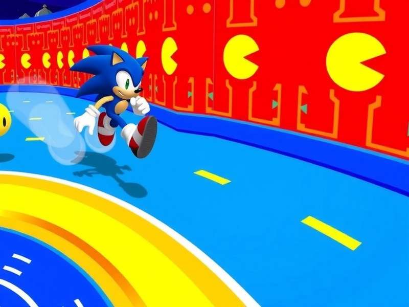 Sonic Dash Pac Man crossover arcade endless runner game artwork